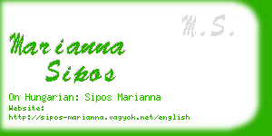 marianna sipos business card